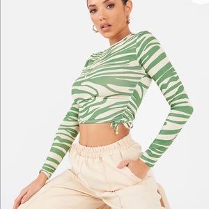 Khaki Zebra Print long sleeve